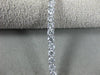 ESTATE 3.90CT ROUND DIAMOND 18KT WHITE GOLD 3D TWO PRONG CLASSIC TENNIS BRACELET