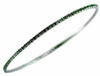 1.60CT AAA TZAVORITE 14KT WHITE GOLD 3D ETERNITY 2mm BANGLE BRACELET