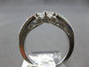 ESTATE .40CT DIAMOND 14KT WHITE GOLD 3D CLASSIC ROUND 2 STONE FILIGREE LOVE RING