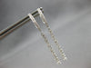.93CT DIAMOND 18K WHITE GOLD 3D BY THE YARD CLIP ON CHANDELIER HANGING EARRINGS