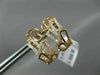 ESTATE .18CT ROUND DIAMOND 14KT ROSE GOLD 3D CLASSIC BAMBOO CLIP ON EARRINGS