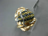 LARGE .68CT BLACK DIAMOND & YELLOW SAPPHIRE 18K WHITE & ROSE GOLD 3D BEETLE RING