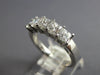 WIDE 1.25CT DIAMOND 14KT WHITE GOLD 3D PRINCESS 5 STONE WEDDING ANNIVERSARY RING