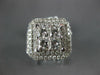 EXTRA LARGE 4.39CT DIAMOND 18KT WHITE GOLD 3D ROUND & PRINCESS ENGAGEMENT RING