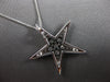 ESTATE LARGE .87CT DIAMOND 18KT WHITE GOLD 3D DOUBLE STAR FUN FLOATING PENDANT
