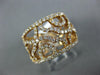 ESTATE WIDE .97CT DIAMOND 18KT ROSE GOLD 3D CLASSIC OPEN FILIGREE FUN RING