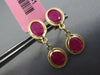 .76CT AAA RUBY 14K YELLOW GOLD DOUBLE OVAL FILIGREE BY THE YARD HANGING EARRINGS