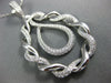 ESTATE EXTRA LARGE 1.54CT DIAMOND 18KT WHITE GOLD FLOWER TEAR DROP LOVE PENDANT