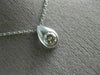 ESTATE .27CT DIAMOND 14KT WHITE GOLD SOLITAIRE TEAR DROP BEZEL FLOATING PENDANT