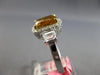 GIA LARGE 3.72CT WHITE & FANCY YELLOW DIAMOND 18KT WHITE GOLD MULTI SHAPE RING