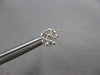 ESTATE .50CT DIAMOND 14K WHITE GOLD 3D CLASSIC CLUSTER FLOWER SCREWBACK EARRINGS