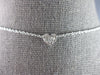 .12CT DIAMOND 14K WHITE GOLD ROUND & BAGUETTE INVISIBLE HEART SHAPE LOVE PENDANT
