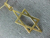 ESTATE LARGE 14KT YELLOW GOLD 3D CLASSIC STAR OF DAVID FLOATING PENDANT #535
