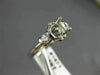 ESTATE 24CT DIAMOND 18KT WHITE GOLD HEART ROUND SEMI MOUNT ENGAGEMENT RING #1671