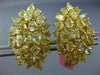 ESTATE EXTRA LARGE 9.32CT FANCY YELLOW DIAMOND 18KT YELLOW GOLD CLIP ON EARRINGS