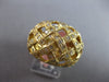 LARGE .90CT DIAMOND 14KT YELLOW GOLD 3D MULTI ROW CRISS CROSS ANNIVERSARY RING