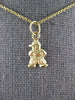 ESTATE SMALL 14KT YELLOW GOLD 3D FUNNY BABY BOY CHARM FLOATING PENDANT #27419