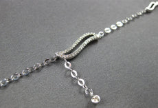 .11CT DIAMOND 14KT WHITE GOLD 3D MULTI LEAF BY THE YARD CHANDELIER FUN BRACELET