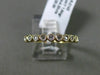 ESTATE .20CT DIAMOND 14KT YELLOW GOLD 3D 10 STONE CLASSIC MILGRAIN WEDDING RING