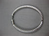 ESTATE LARGE 2.24CT DIAMOND 18K WHITE GOLD OVAL INSIDE OUT HOOP HANGING EARRINGS