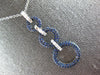 2.16CT DIAMOND & AAA SAPPHIRE 18KT WHITE GOLD GRADUATING CIRCLE OF LIFE PENDANT