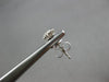 ESTATE .36CT DIAMOND 18KT WHITE GOLD 3D CLASSIC FLOWER STAR STUD EARRINGS