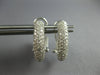 .52CT DIAMOND 14KT WHITE GOLD MULTI ROW PAVE UMBRELLA CLIP ON HANGING EARRINGS