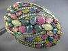 ESTATE LARGE 32.10CT DIAMOND & AAA MULTI COLOR SAPPHIRE 18KT BLACK GOLD BRACELET