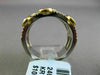 ESTATE LARGE 2.14CT WHITE & FANCY COLOR DIAMOND 18K YELLOW GOLD ANNIVERSARY RING