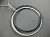 LARGE 1.25CT DIAMOND & SAPPHIRE 18KT WHITE GOLD 3D CIRCULAR INTERTWINING PENDANT