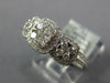 .63CT DIAMOND 18K WHITE GOLD CLUSTER SQUARE PAST PRESENT FUTURE ANNIVERSARY RING
