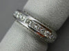 WIDE 2.10CT PRINCESS DIAMOND 14KT WHITE GOLD FILIGREE ETERNITY WEDDING RING 1349