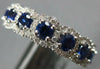 WIDE 2.01CT DIAMOND & AAA SAPPHIRE 18K WHITE GOLD HALO ETERNITY ANNIVERSARY RING
