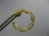 ESTATE .62CT DIAMOND 18KT YELLOW GOLD MULTI LEAF SIDEWAYS HOOP HANGING EARRINGS