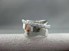 ESTATE WIDE .54CT DIAMOND 14KT WHITE GOLD CRISSCROSS DESIGN FUN RING 13mm #9491
