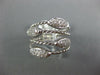 ESTATE LARGE .38CT DIAMOND 18KT WHITE GOLD 3D MULTI ROW PAVE OVAL ROPE FUN RING