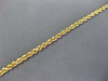 ESTATE 14KT YELLOW GOLD 3D CLASSIC SOLID ROPE DIA CUT BRACELET WITH SAFETY