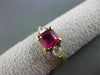 ESTATE 1.74CT DIAMOND & RUBALITE 18KT TWO TONE GOLD 3D FILIGREE ENGAGEMENT RING