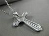 ESTATE LARGE .60CT DIAMOND 14KT WHITE GOLD CLASSIC X DESIGN CROSS PENDANT #20309