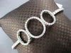ESTATE 1.50CT DIAMOND 14KT WHITE GOLD 3D TRIPLE OVAL ADJUSTABLE LOVE BRACELET