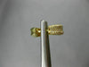 ESTATE .72CT DIAMOND 14KT YELLOW GOLD 3D MULTI ROW MICRO PAVE HUGGING EARRINGS