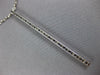 ESTATE LONG .61CT DIAMOND & AAA SAPPHIRE 18KT WHITE GOLD 3D CLASSIC BAR PENDANT
