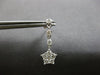 ESTATE 1.0CT DIAMOND 14K WHITE GOLD 3D CLASSIC STAR BY THE YARD HANGING EARRINGS