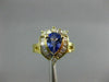 ESTATE WIDE 1.33CT DIAMOND & AAA TANZANITE 14K YELLOW GOLD ENGAGEMENT RING #9787