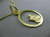 ESTATE 14K YELLOW GOLD 3D CIRCULAR SAINT ANTHONY FLOATING PENDANT & CHAIN #24993