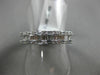 ESTATE 1.0CT ROUND & BAGUETTE DIAMOND 18K WHITE GOLD 3D WEDDING ANNIVERSARY RING