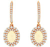 1.85CT DIAMOND & AAA OPAL 14KT ROSE GOLD 3D OVAL & ROUND FLOWER HANGING EARRINGS