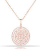 ESTATE .39CT DIAMOND 14KT ROSE GOLD 3D MULTI ROW CIRCULAR CLASSIC FUN PENDANT