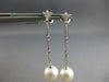 ESTATE LARGE .42CT DIAMOND & AAA SOUTH SEA PEARL 18K WHITE GOLD 3D CHANDELIER EARRINGS