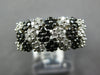 1.0CT WHITE & BLACK DIAMOND 14KT WHITE GOLD 3D MULTI HEART SIDEWAYS LOVE RING